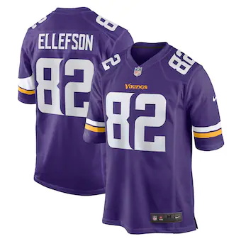 mens nike ben ellefson purple minnesota vikings game jersey